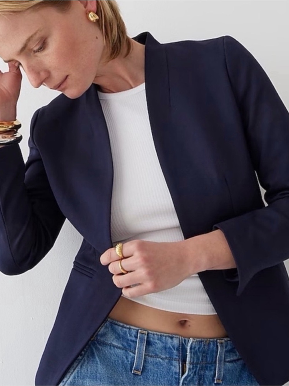 J. Crew Going-out blazer in stretch twill - Navy